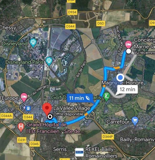Duplex Moderne 8Per&3Ch&10 Min Disney&Parking Free Magny-le-Hongre Zewnętrze zdjęcie