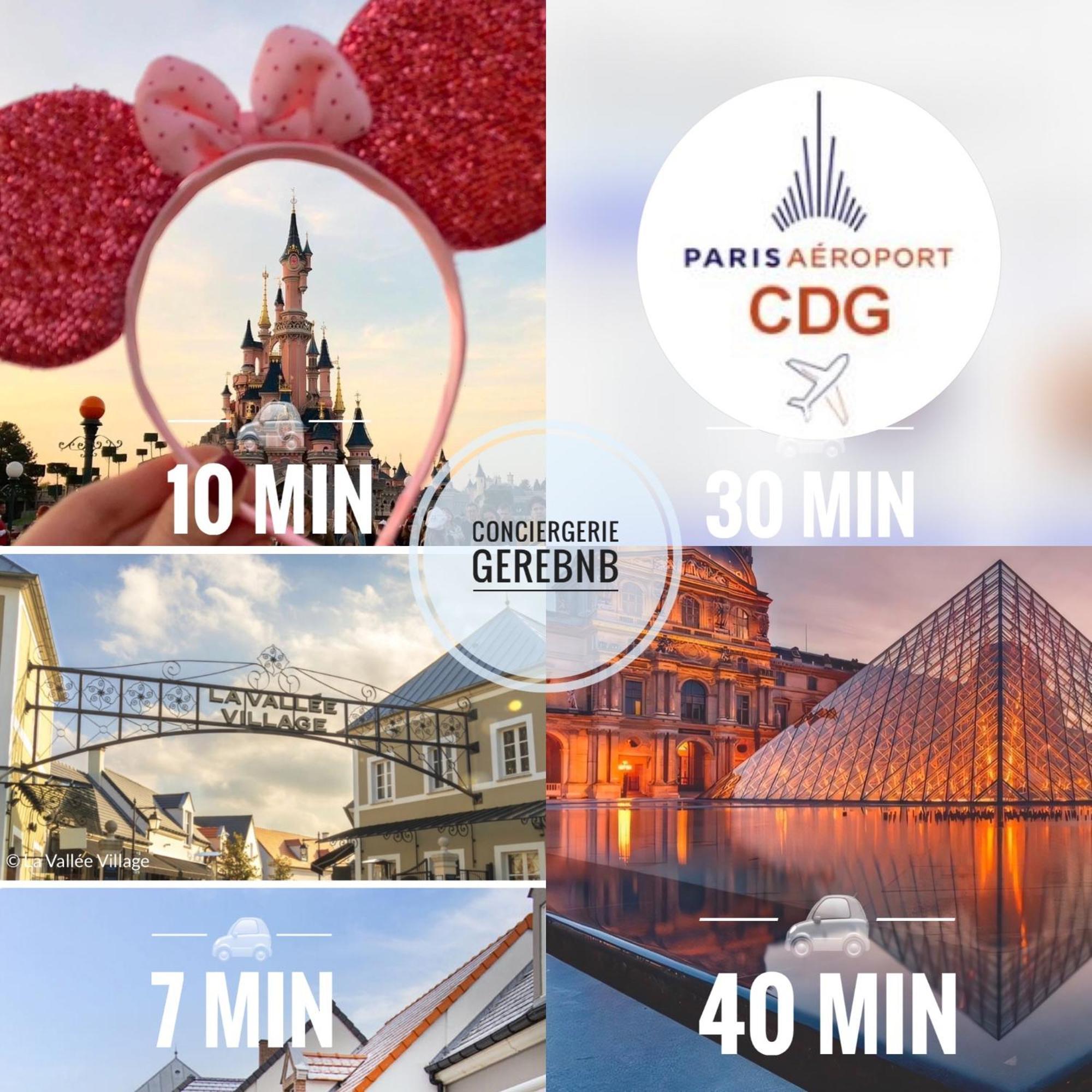 Duplex Moderne 8Per&3Ch&10 Min Disney&Parking Free Magny-le-Hongre Zewnętrze zdjęcie